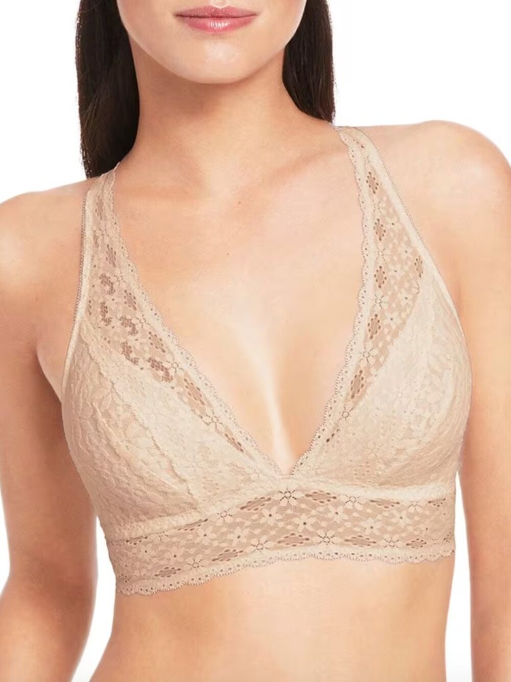 WACOAL Halo Lace Soft Cup Wire Free Bralette Bra‎ in Sand